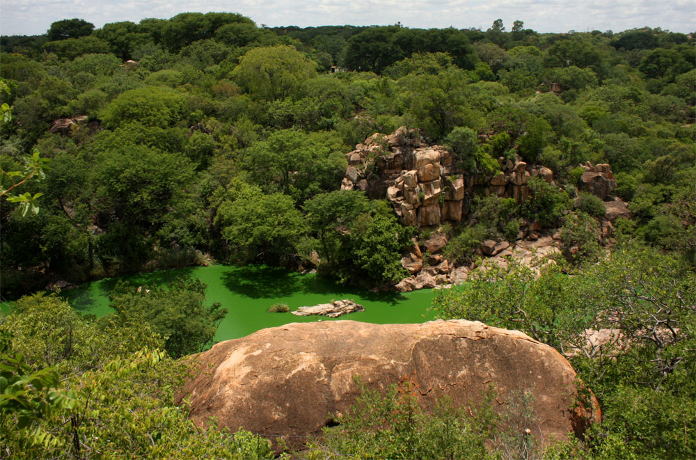 View from the hill complex towards the Khami River