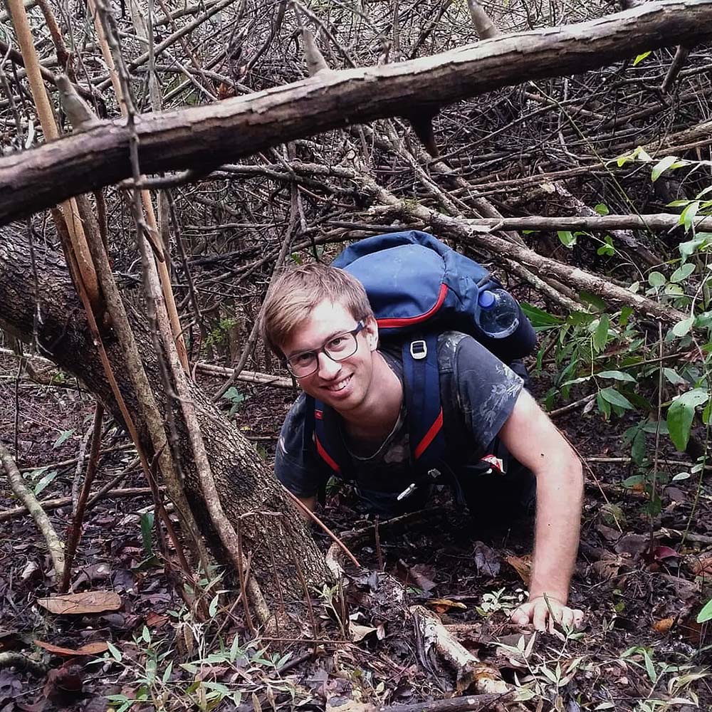 Anton in the field at Nhamacoa Forest.